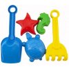 Teddies Sada na piesok plast lopatka, hrabličky, 3ks bábovky 3 farby 00880110