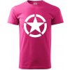 Army hvězda - Klasické pánske tričko vyššej gramáže - 4XL ( Purpurová )