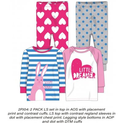Minoti dívčí pyžamo Minoti, 2PJ 03 růžová