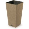 PROSPERPLAST Kvetináč FURU SQUARE ECO WOOD 26,5cm naturo