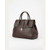 Dámska kožená kabelka VINTAGE – luxusná hnedá business kabelka