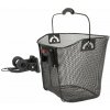 Kôš predný drôtený s klipom na riadidlá čierny
