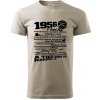 1956 v kocke - Klasické pánske tričko vyššej gramáže - XL ( Ľadovo sivá )