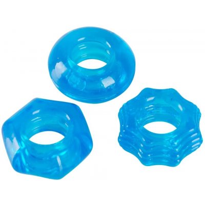 You2Toys Stretchy – trojica silikónových krúžkov na penis (modrá)
