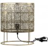 Chic Antique Mosadzná antik kovová stolná lampa so vzorom Tappie - 30*36 cm/ E27/ 40W - Chic Antique