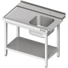 Stůl nákladací levý s policí k průchozí myčce Silanos 1000x740x880 mm | STALGAST, 982417100 inox