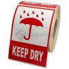 Labelea Samolepiace etikety 80x120 mm KEEP DRY, na zásielky, 500 etikiet na rolke EKZ080120UVSKD