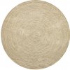 Diamond Carpets India , Ručne viazaný kusový koberec Mira J 16 Natural kruh, 80x80 (priemer) kruh, béžová, chodba / predsieň