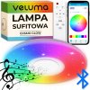 Stropné svietidlo Veluma LED panel okrúhle viacfarebné 40 W s diaľkovým ovládaním