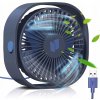 Mini ventilátor ZadbanyDomek MALÝ VETRÁK PRENOSNÝ CESTOVNÝ VENTILÁTOR + USB modrý