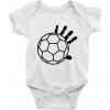 Hádzaná lopta ruka - Body dojčenské s krátkym rukávom - Krátký r. 12-18 mes ( Biela )