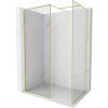 MEXEN/S - Kyoto-F Sprchová zástena WALK-IN s rámom 140 x 70, transparent 8 mm, zlato kefovaná 800-140-202-04-55-070