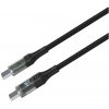 FIXED FIXDD-CC12-BK USB-C/USB-C s displejom a podporou PD, USB 2.0 100 W, 1,2m, černý