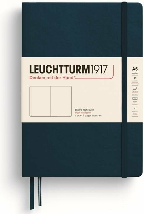 Leuchtturm1917 Zápisník Deep Sea Medium A5 čistý