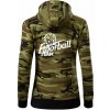 Florbal team - Mikina dámska trendy zipper s kapucňou - XL ( Zelený maskáč )