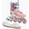 Detské kolieskové korčule nastaviteľné ATTABO Flashled pink