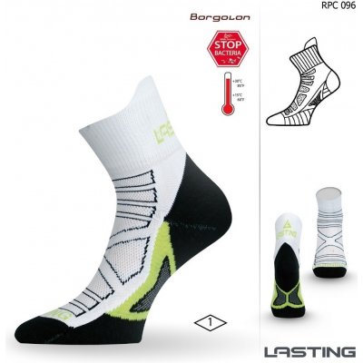Lasting RPC bežecké ponožky bílá / zelená