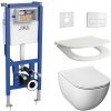 JIKA | Závesné WC + sedátko MIO + tlačidlo DUAL + podomietkový modul + podložka | LF0182+LF0239+LF0170+GB0014