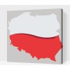 Vymalujsisam.sk Maľovanie podľa čísiel - Mapa Poľsko Veľkosť: 50x50cm, Rám: Na kartónovej doske