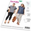Strih Burda 6445 - Jednoduché tričko pre plnoštíhle