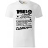 1981 v kocke - Tričko z organickej bavlny - XL ( Biela )