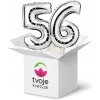 Na výber číslice 1–99 - balón v tvare čísla strieborný: 56