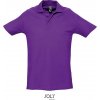 SOL´S SPRING II / Pánska polokošeľa s bočnými rázporkami - dark purple XXL