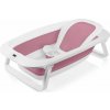 LIONELO Skladacia vanička Babybubble s teplomerom a lehátkom Pink Magnolia