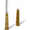 BENCHMADE Tréningový motýlik Balisong Hair gold