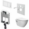 Tece Sada modulu na stenu, biely gombík, závesné WC Rimless a sedadlo 1 set