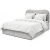 Manželská boxspring posteľ s úložným priestorom Ambra Lux 160x200 - svetlosivá