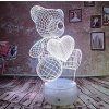 3Dmix 3DL-SMRT062 – 3D LED nočná lampa 3Dmix - Medvedík so srdcom (Smart)