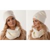 Fashionweek Dámsky set čiapka a nákrčník ZIZI-K1 Farba: krémová, Veľkosť: Universal