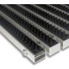 čierna hliníková čistiace kefová vonkajšie vstupná rohož Alu Super - 100 x 100 x 2,2 cm