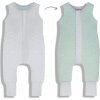 Sleepee Celoročný spací vak s nohavicami Melange Grey Mint