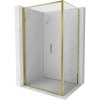 MEXEN/S - Exo sprchovací kút skladacie dvere 80 x 70, transparent, zlato 816-080-070-50-00