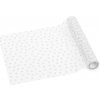 Party Biely tylový behúň na stôl so srdiečkami 36 cm x 9 m