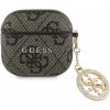 Guess 4G Script PC/PU Charm puzdro pre AirPods 4, hnedé 57983124131