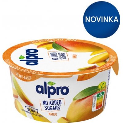 Alpro sójová alternatíva jogurtu bez pridaného cukru mango 135 g