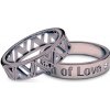 Partnerské prstene Sign of Love®: čierne zlato, diamant, plochý 5,5 mm + plochý 4 mm - OP-SAV1-CZ-OP-SAV2-D-CZ SAVICKI