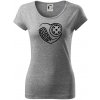 Florbal love - Dámske tričko Pure - M ( Tmavosivý melír )