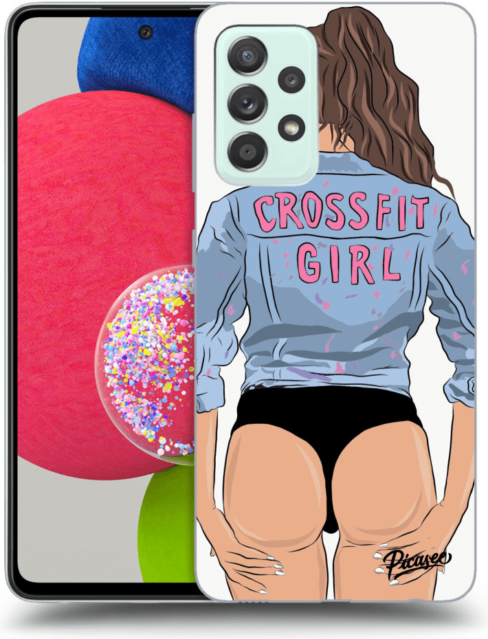 Púzdro Picasee silikónové Samsung Galaxy A52s 5G A528B - Crossfit girl - nickynellow čierne