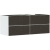 Hansgrohe Xevolos E - Umývadlová skrinka, 137x56x55 cm, 4 zásuvky, matná biela/textilná tmavá sivá 54239660