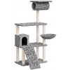 VidaXL Škrabadlo so sisalovými stĺpikmi bledosivé 131 cm
