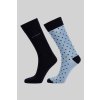 Gant ponožky SOLID AND DOT SOCKS 2-PACK modrá