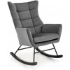 Hojdacie kreslo BAZALTO — látka, sivá