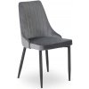 JAKS Jedálenská stolička šedá velúr Bari