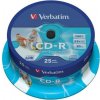 Verbatim CD-R 700MB 80 min 52x Crystal Printable 25-cake 43439