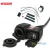 Biketec elektrická zástrčka na riadidlá 1x12V/2xUSB