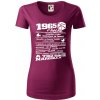 1965 v kocke - Dámske tričko z organickej bavlny Origin (GOTS) - XS ( Fuchsiová )